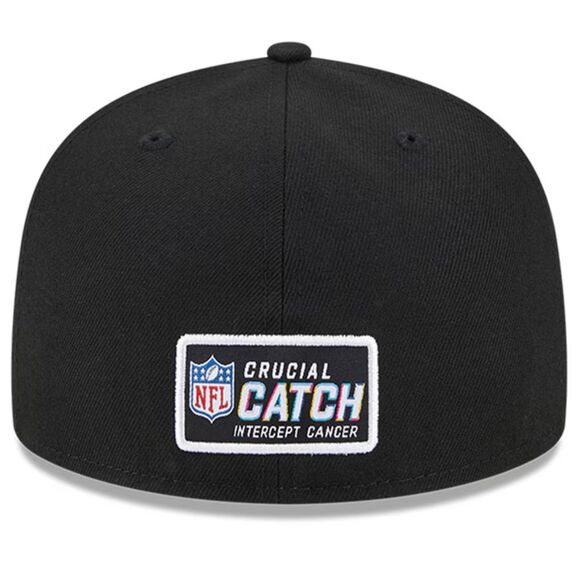 Seattle Seahawks New Era Black 2023 NFL Crucial Catch 59FIFTY Fitted Hat 7-1/8" - Picture 3 of 4